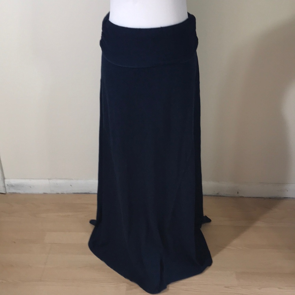 Purple Clover Cotton Foldover Waist Skirt